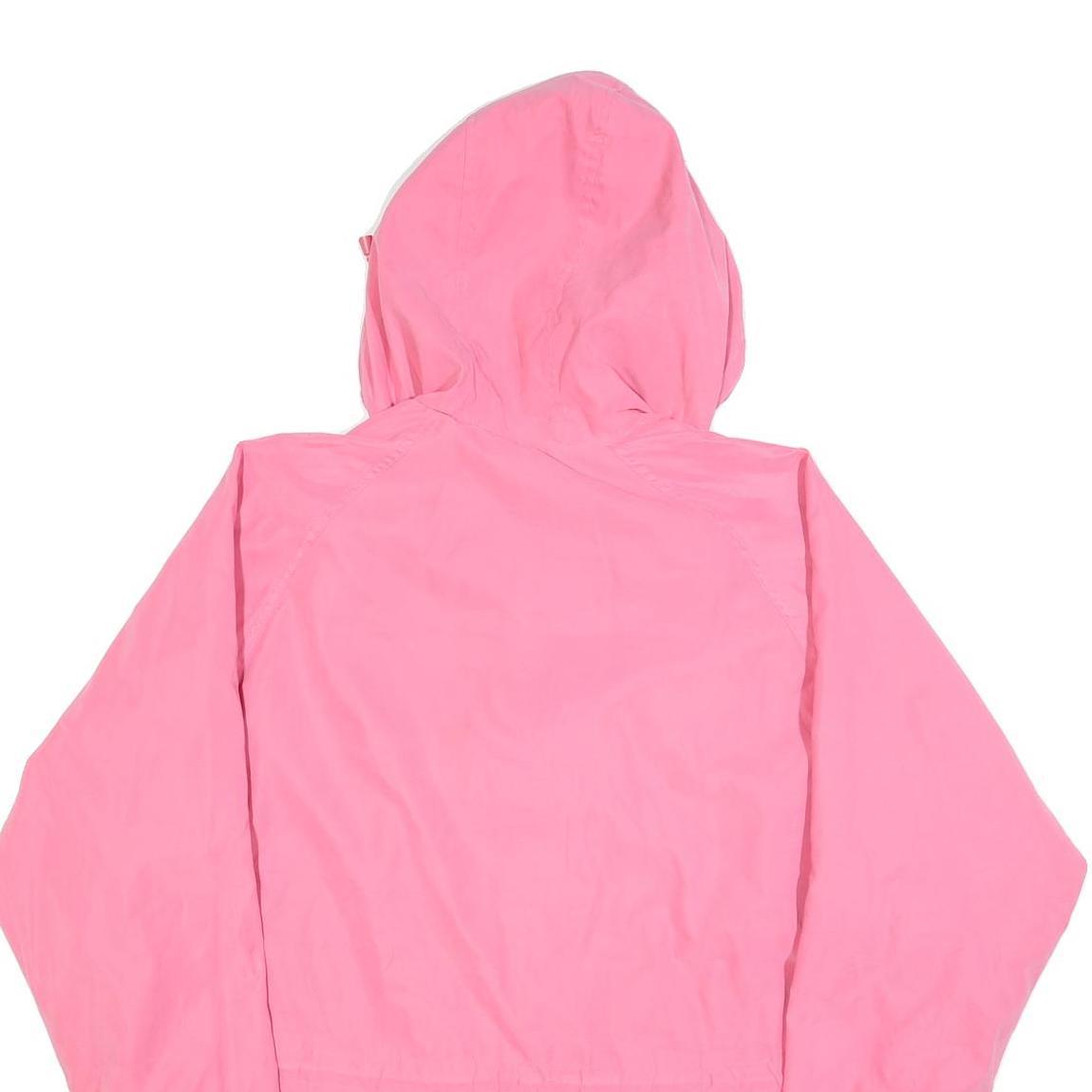 NAUTICA Womens Pink & Beige Hooded Jacket M Polyester Blend Zip Casual Outerwear