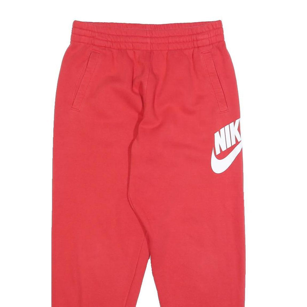 NIKE Womens Joggers Red White XL W26 Fleece Sweatpants Casual Comfortable