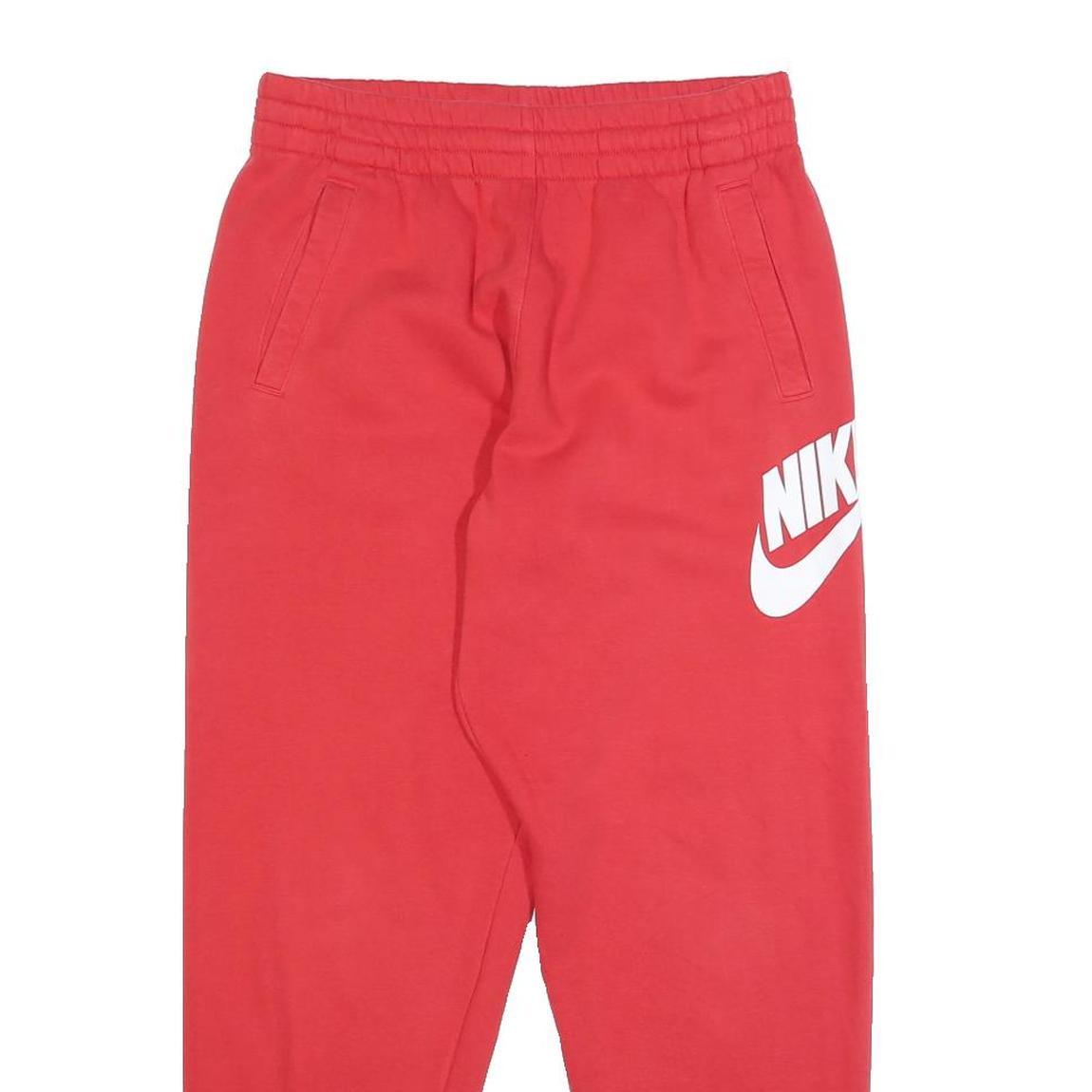 NIKE Womens Joggers Red White XL W26 Fleece Sweatpants Casual Comfortable