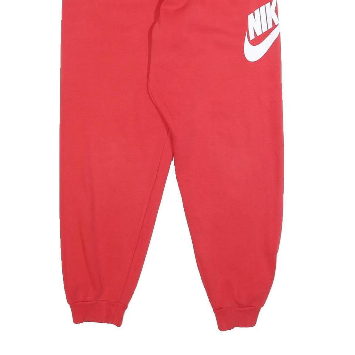 NIKE Womens Joggers Red White XL W26 Fleece Sweatpants Casual Comfortable
