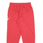 NIKE Womens Joggers Red White XL W26 Fleece Sweatpants Casual Comfortable