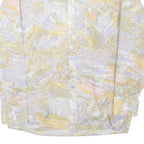 NEW SHIRT COLLECTION Mens Pale Yellow & Cream Abstract Print Shirt L Lightweight