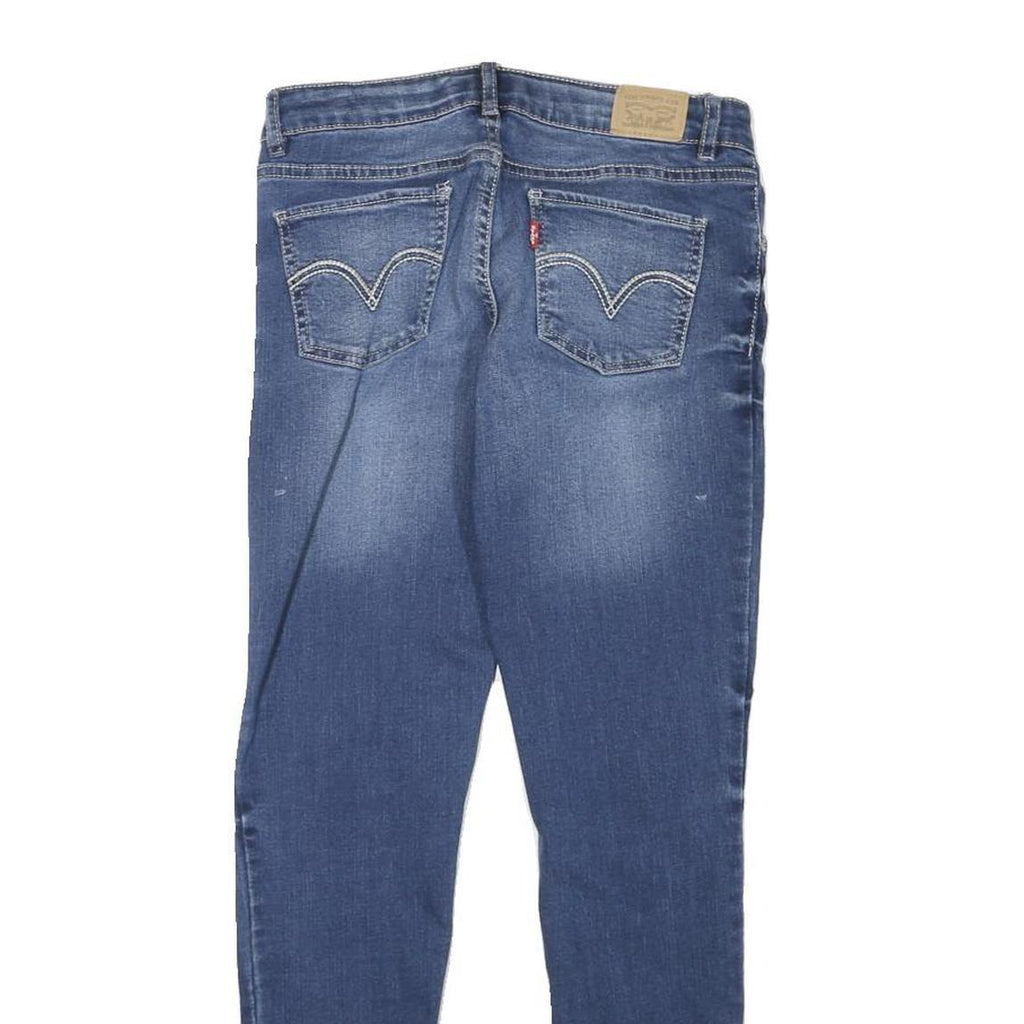 LEVI'S 710 Womens Slim Blue Denim Medium W26 L27 Stretch Zip Jeans Skinny Fit