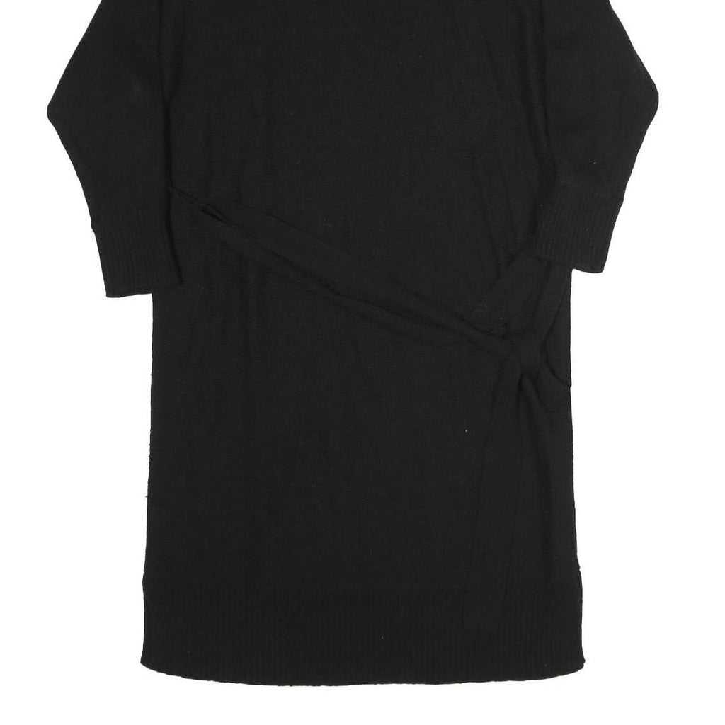 GAP Womens Black Cotton Roll Neck Sweater Dress Knit Long Sleeve S Comfortable