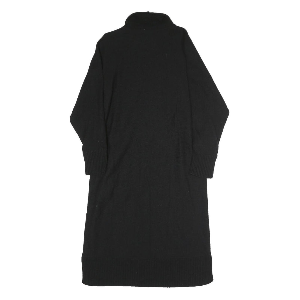 GAP Womens Black Cotton Roll Neck Sweater Dress Knit Long Sleeve S Comfortable