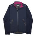 NIKE Womens Navy Blue & Pink Lightweight Zip Jacket L Polyester Plain Sports
