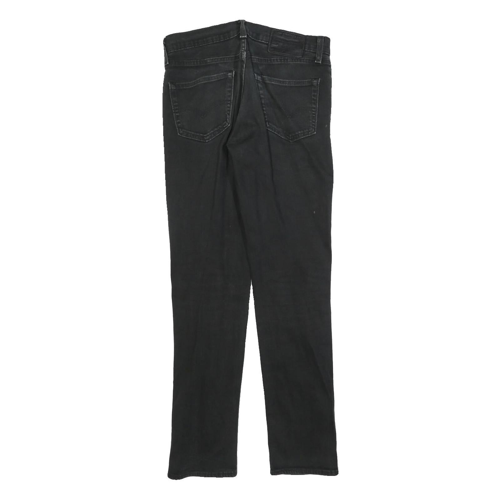 LEVI'S 511 BIG E Mens Slim Black Denim Medium W30 L32 Jeans Cotton Blend Zip