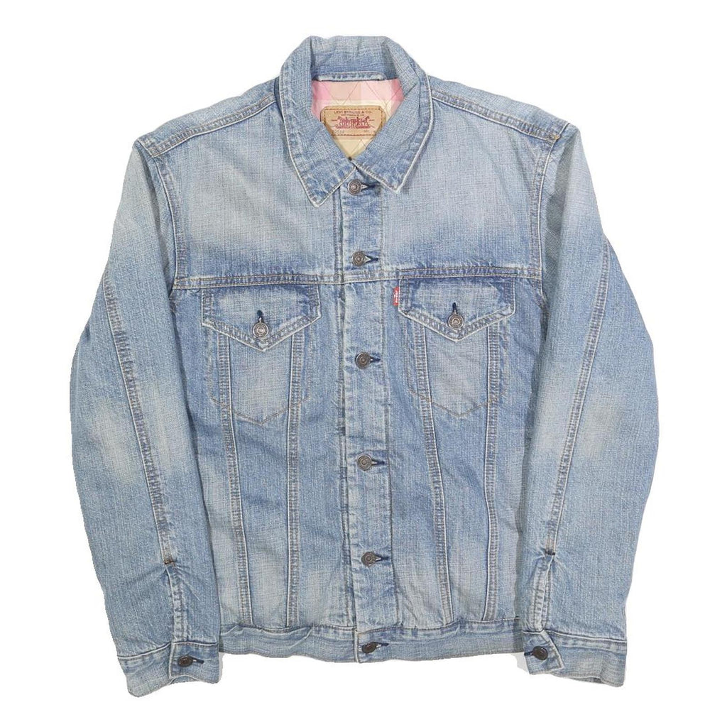 LEVI'S Mens Blue Denim Cotton Button Jacket M Classic Casual Outerwear