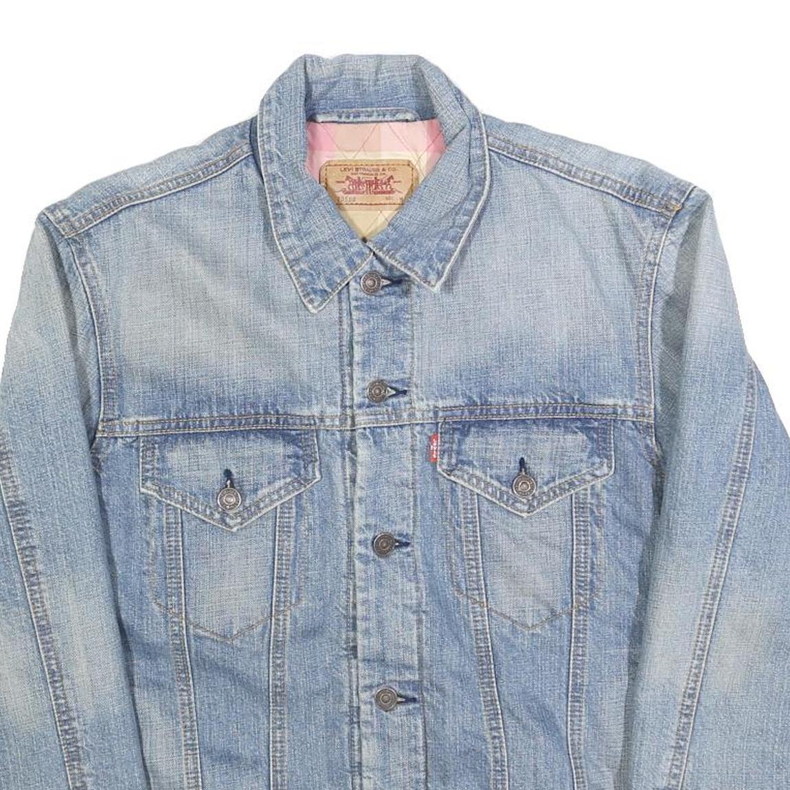 LEVI'S Mens Blue Denim Cotton Button Jacket M Classic Casual Outerwear