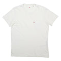 LEVI'S Mens White & Red Pocket T-Shirt M Short Sleeve Crew Neck Cotton Blend