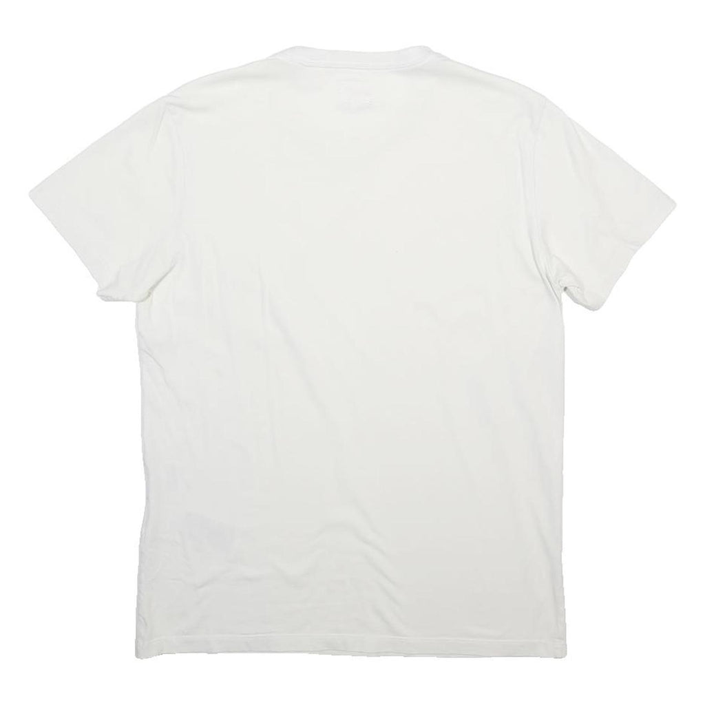 LEVI'S Mens White & Red Pocket T-Shirt M Short Sleeve Crew Neck Cotton Blend