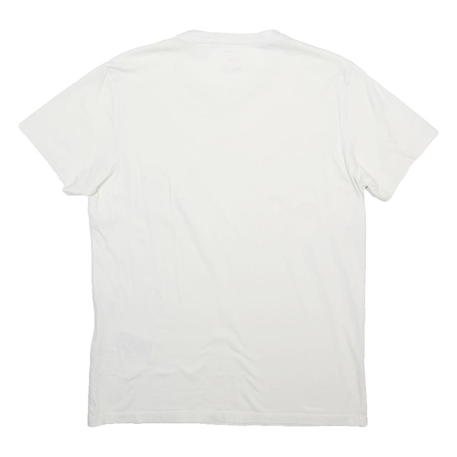 LEVI'S Mens White & Red Pocket T-Shirt M Short Sleeve Crew Neck Cotton Blend