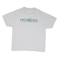 CHAMPION Mens Grey MSU Dad Graphic T-Shirt XL Short Sleeve Crew Neck Cotton