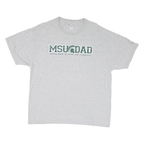 CHAMPION Mens Grey MSU Dad Graphic T-Shirt XL Short Sleeve Crew Neck Cotton