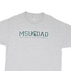 CHAMPION Mens Grey MSU Dad Graphic T-Shirt XL Short Sleeve Crew Neck Cotton