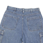 WRANGLER Mens Denim Blue Cargo Shorts L W34 Casual Cotton Blend Workwear