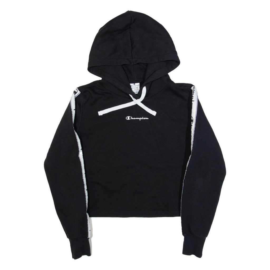 CHAMPION Cropped Womens Black Hoodie M