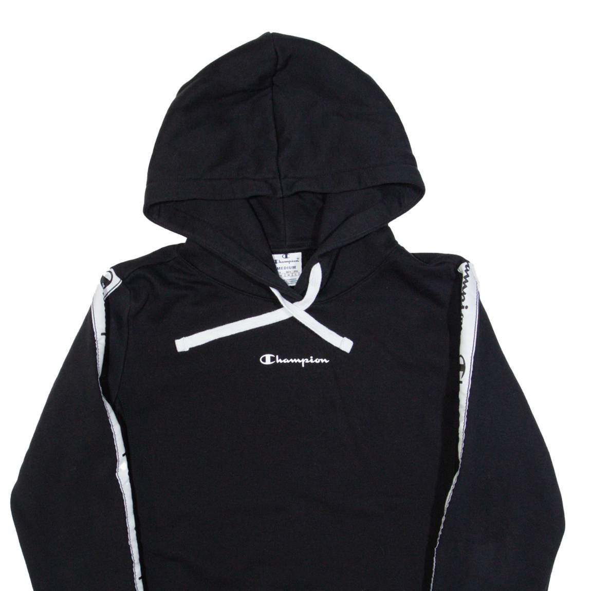 CHAMPION Cropped Womens Black Hoodie M