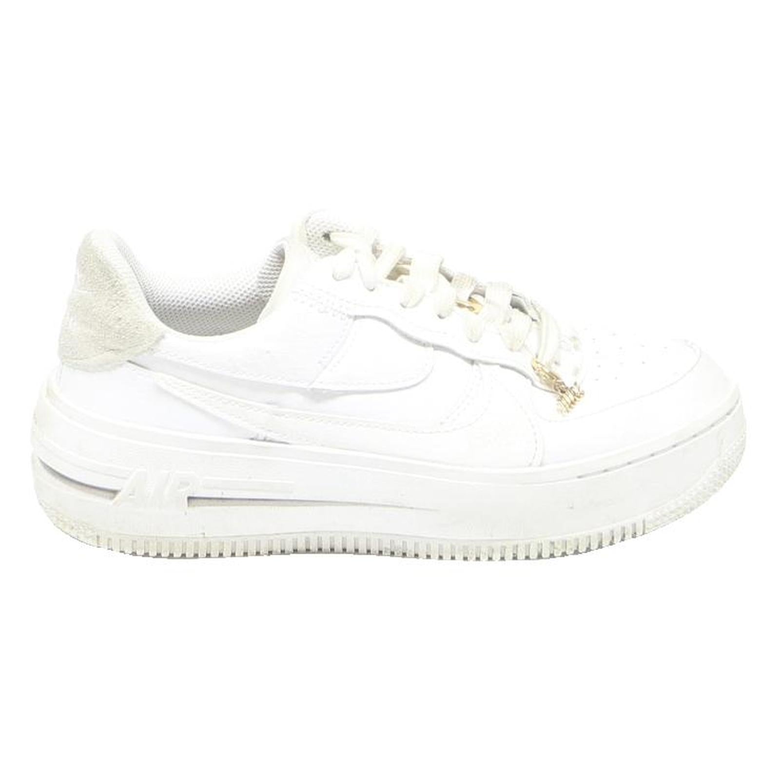 NIKE Air Force 1 Womens Platform Trainers Leather White UK 4.5 Classic