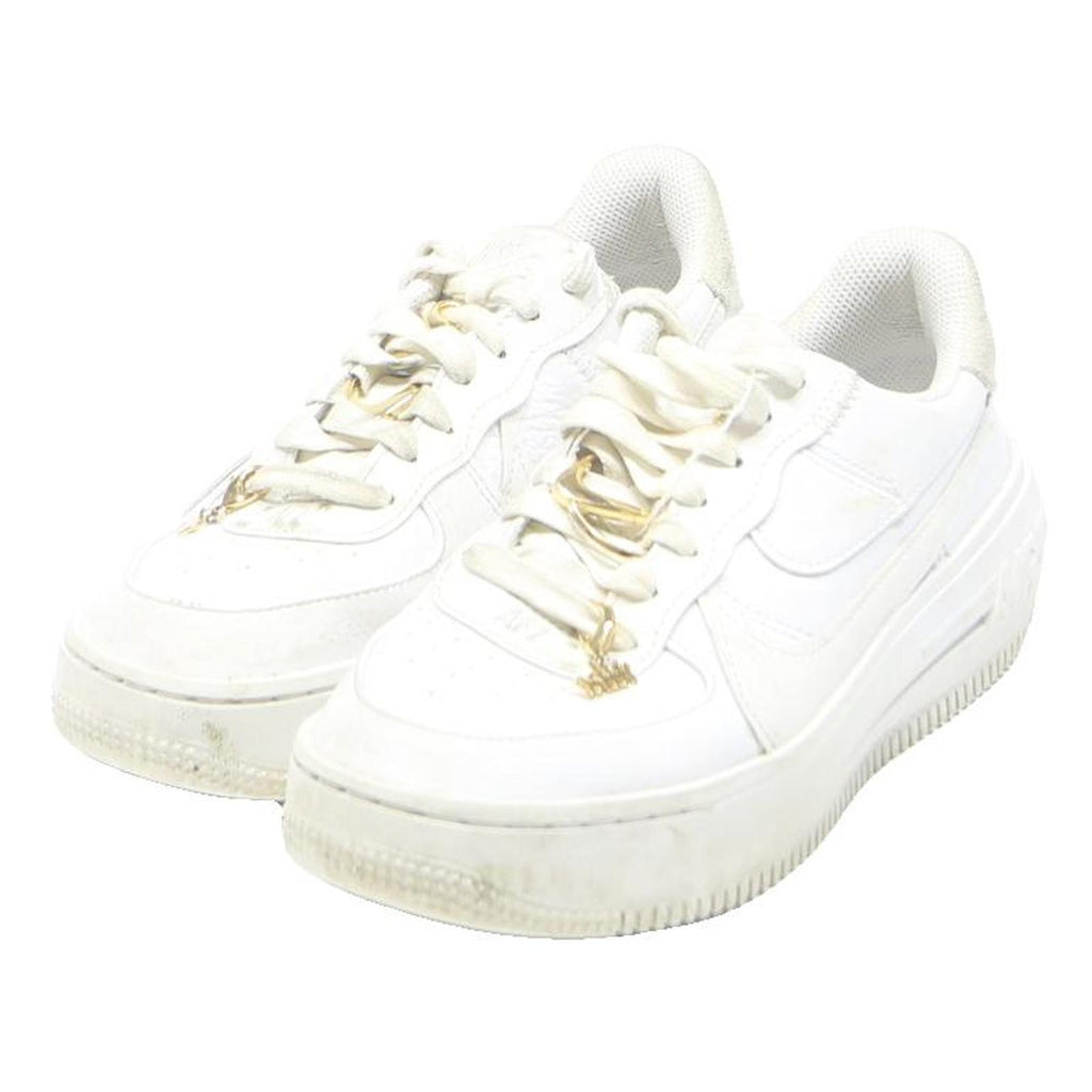 NIKE Air Force 1 Womens Platform Trainers Leather White UK 4.5 Classic