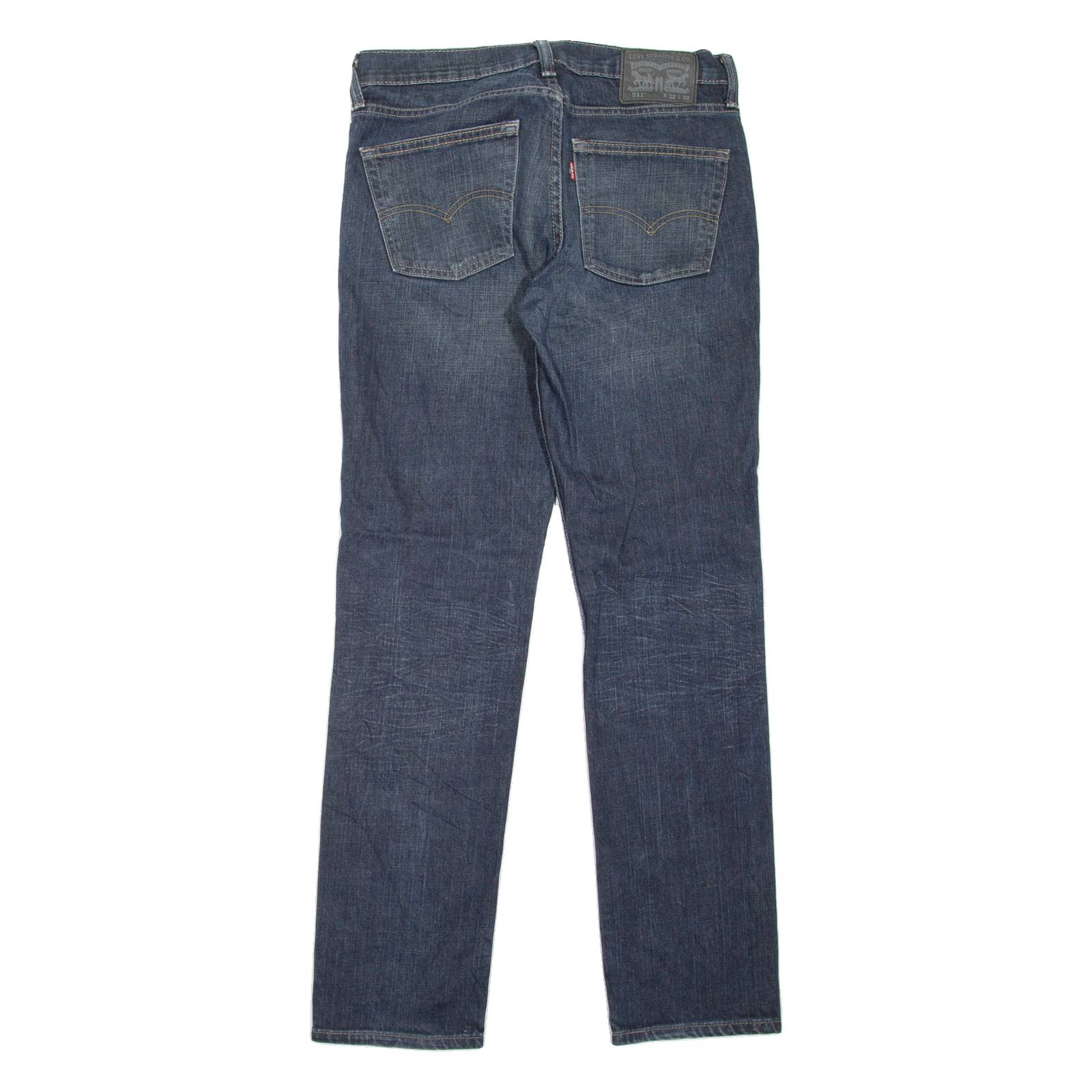 LEVI'S 511 Jeans Mens Blue Slim Straight Stone Wash W32 L32