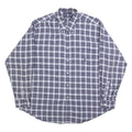 NAUTICA Mens Blue & White Plaid Button Down Collar Cotton Shirt XL Casual Wear
