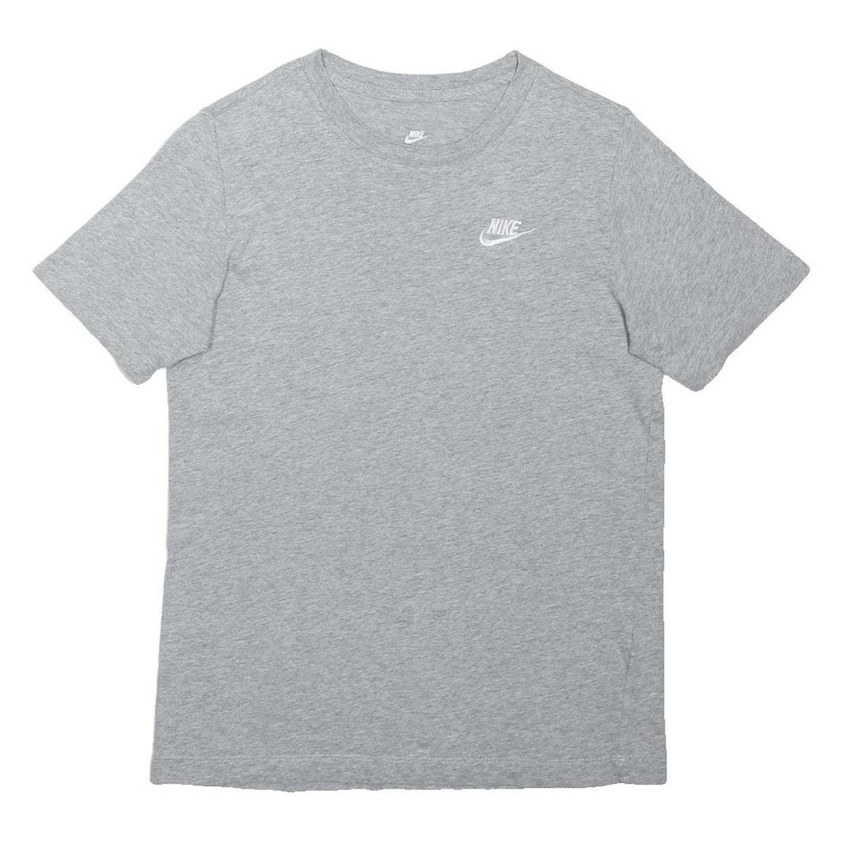 NIKE Boys Grey Graphic T-Shirt L Short Sleeve Crew Neck Casual Sportswear