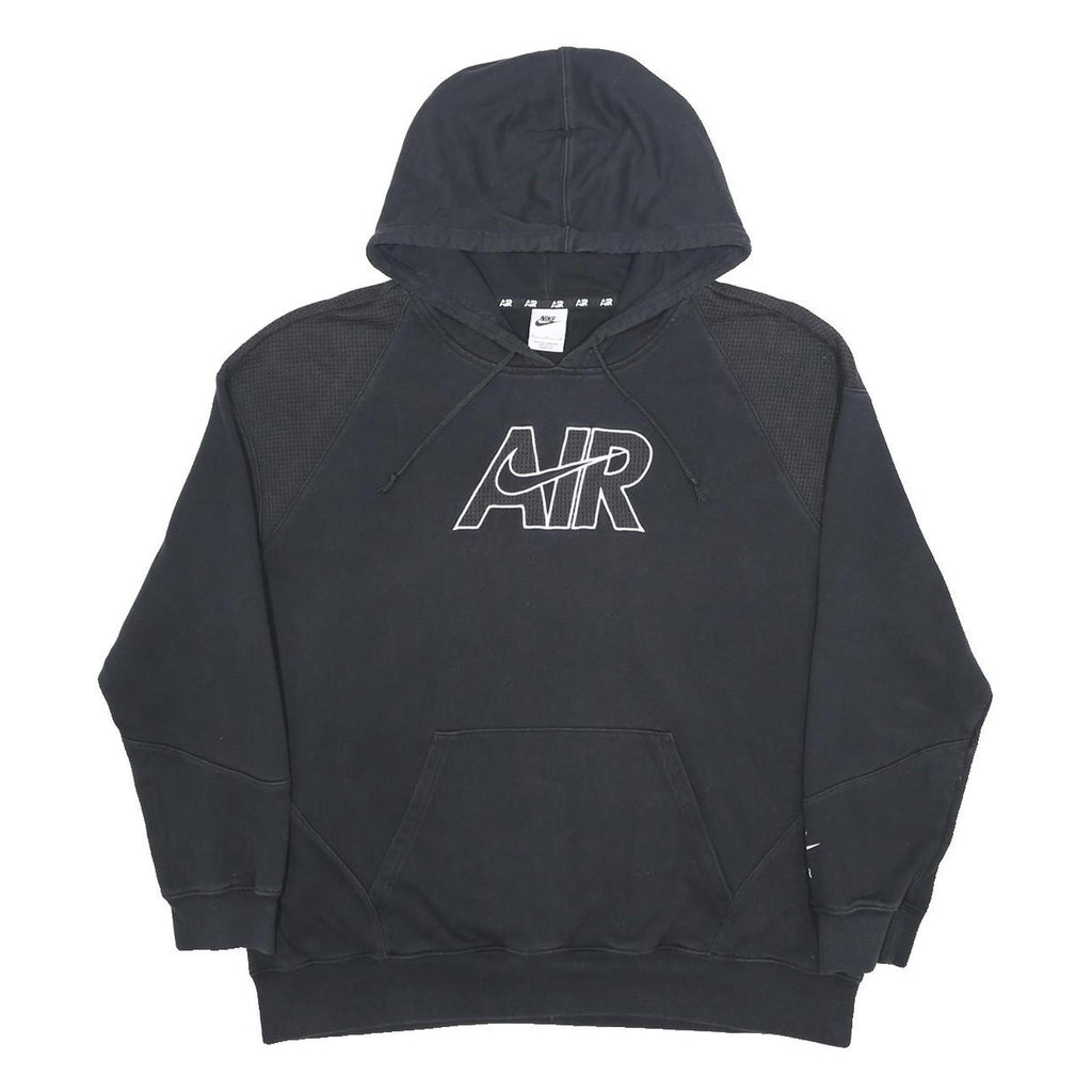 NIKE Womens Black Air Pullover Hoodie M Cotton Blend Casual Sweatshirt