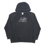 NIKE Womens Black Air Pullover Hoodie M Cotton Blend Casual Sweatshirt