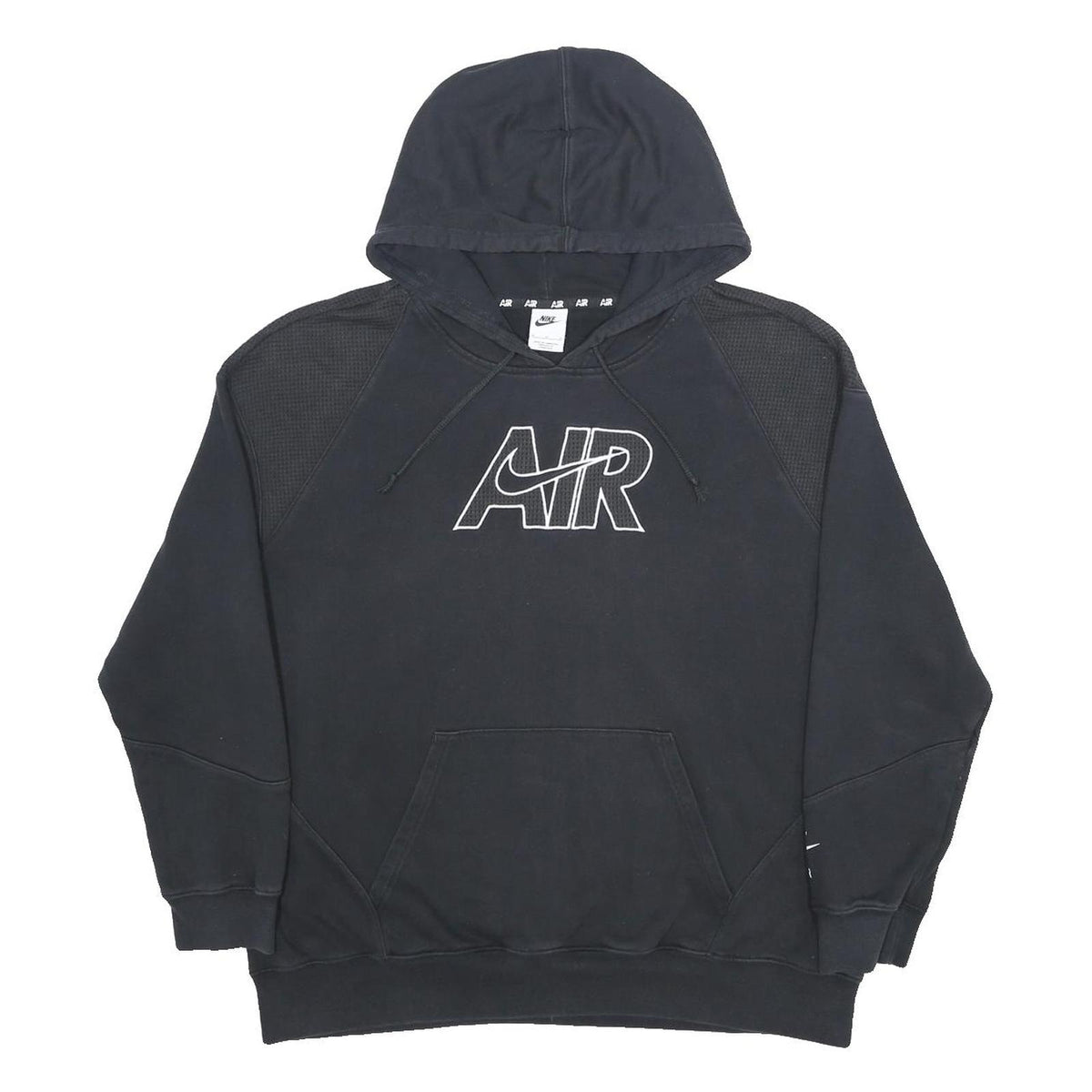 NIKE Womens Black Air Pullover Hoodie M Cotton Blend Casual Sweatshirt