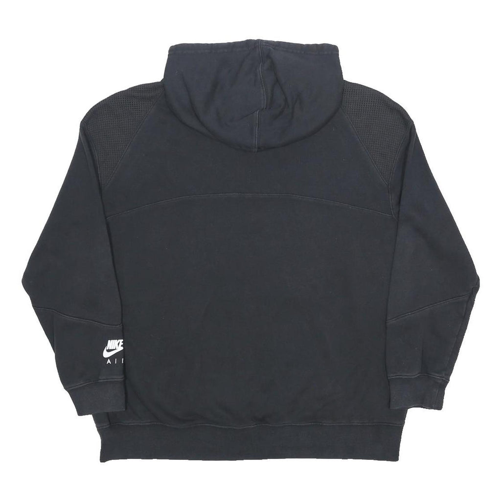 NIKE Womens Black Air Pullover Hoodie M Cotton Blend Casual Sweatshirt