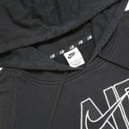 NIKE Womens Black Air Pullover Hoodie M Cotton Blend Casual Sweatshirt