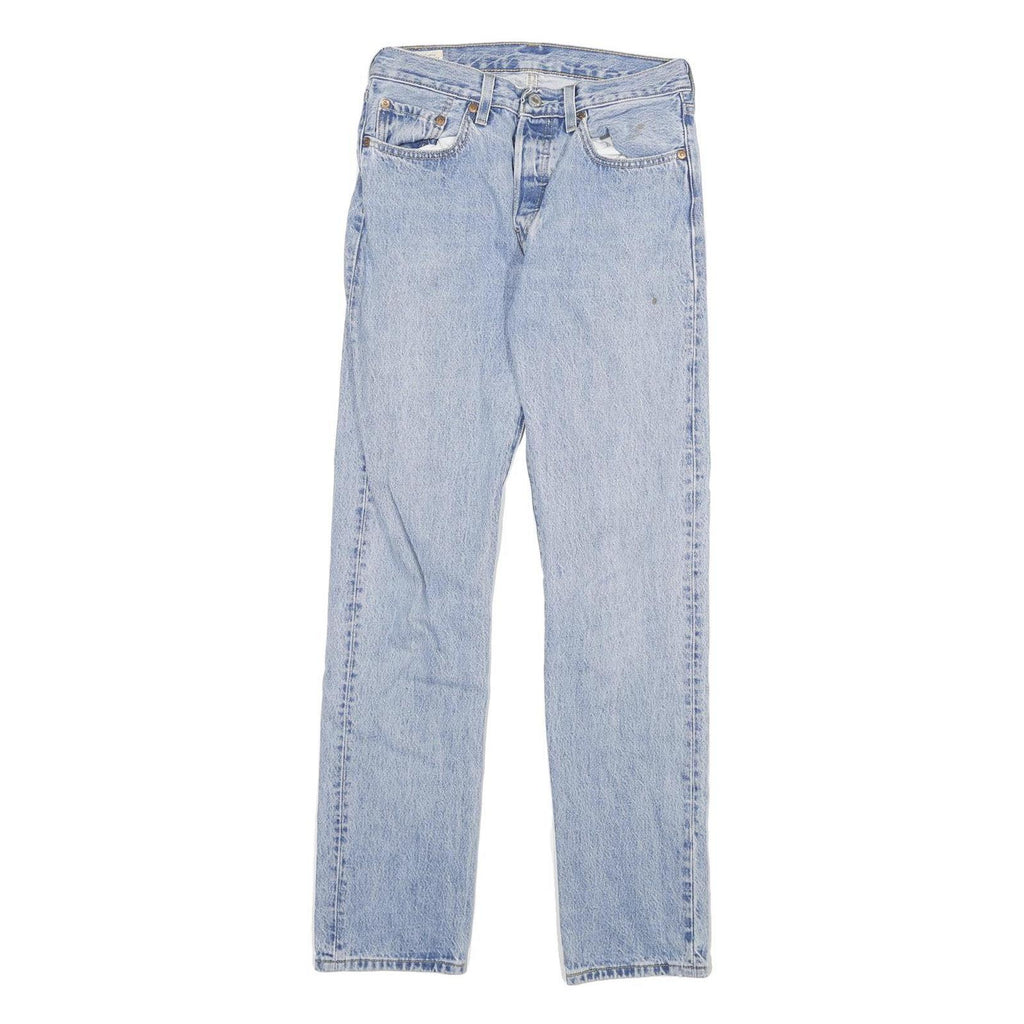 LEVI'S 501 Mens Jeans Blue Regular Straight Denim Light W26 L30 Classic Fit