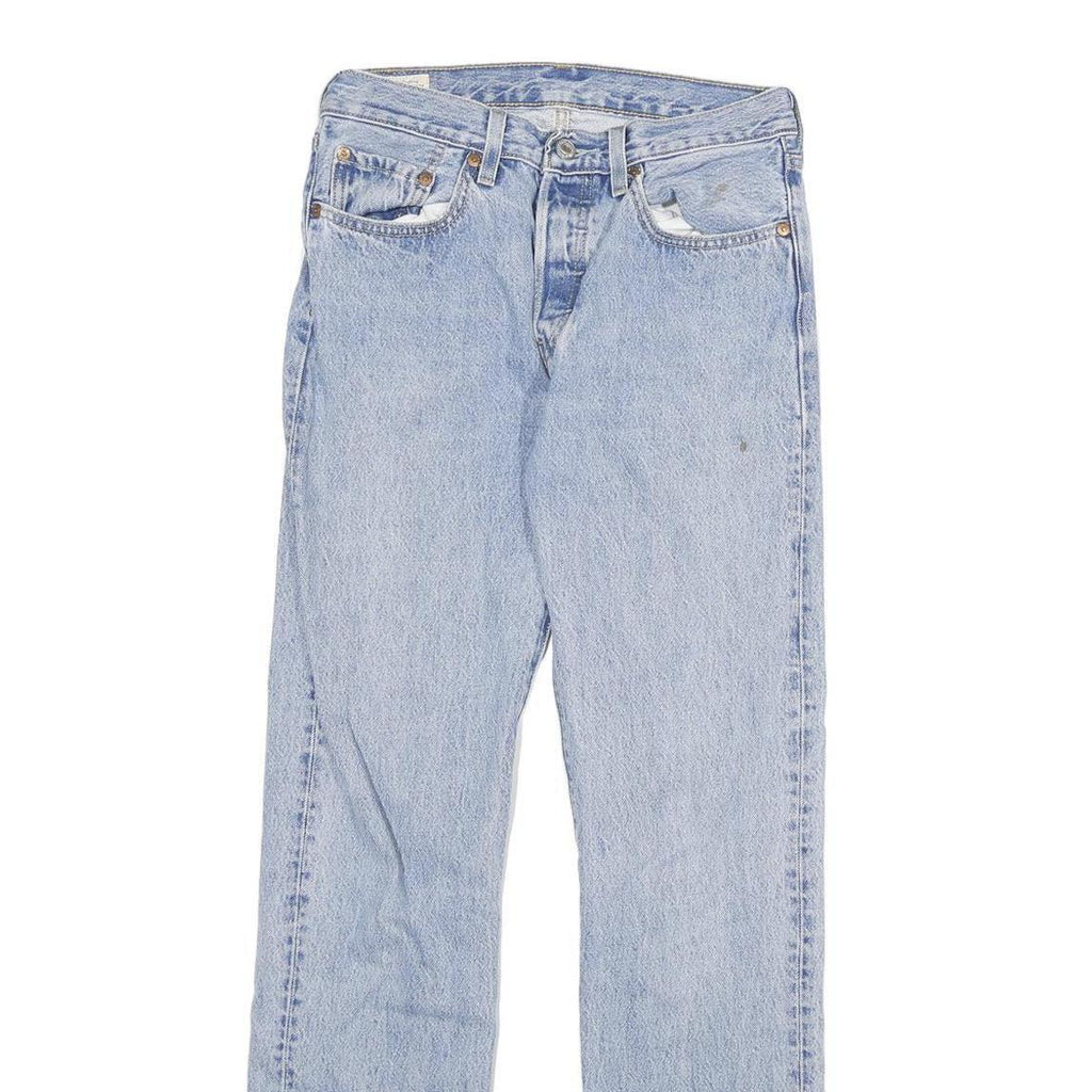 LEVI'S 501 Mens Jeans Blue Regular Straight Denim Light W26 L30 Classic Fit