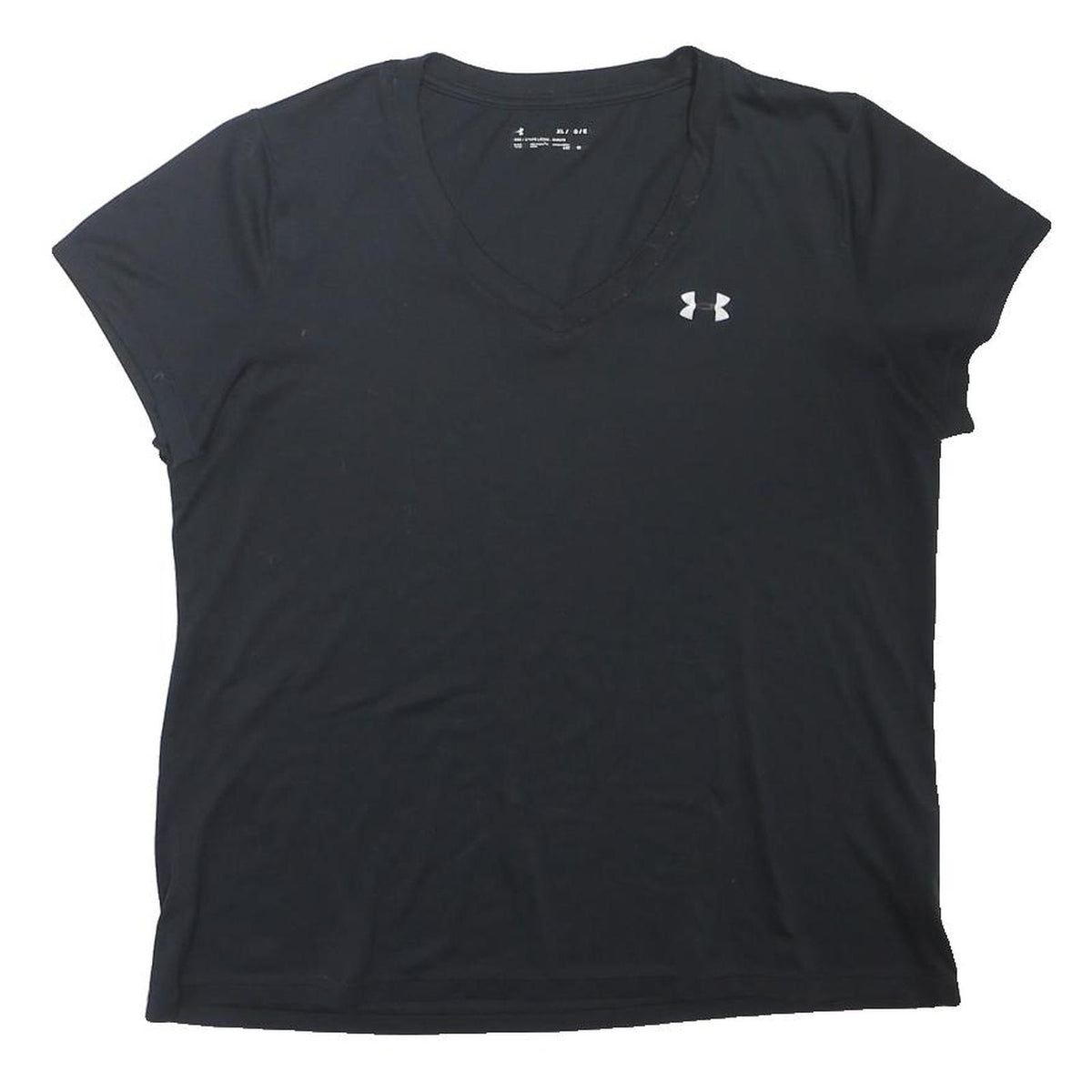 UNDER ARMOUR Womens Black Sports T-Shirt XL Short Sleeve V-Neck Performance