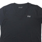 UNDER ARMOUR Womens Black Sports T-Shirt XL Short Sleeve V-Neck Performance