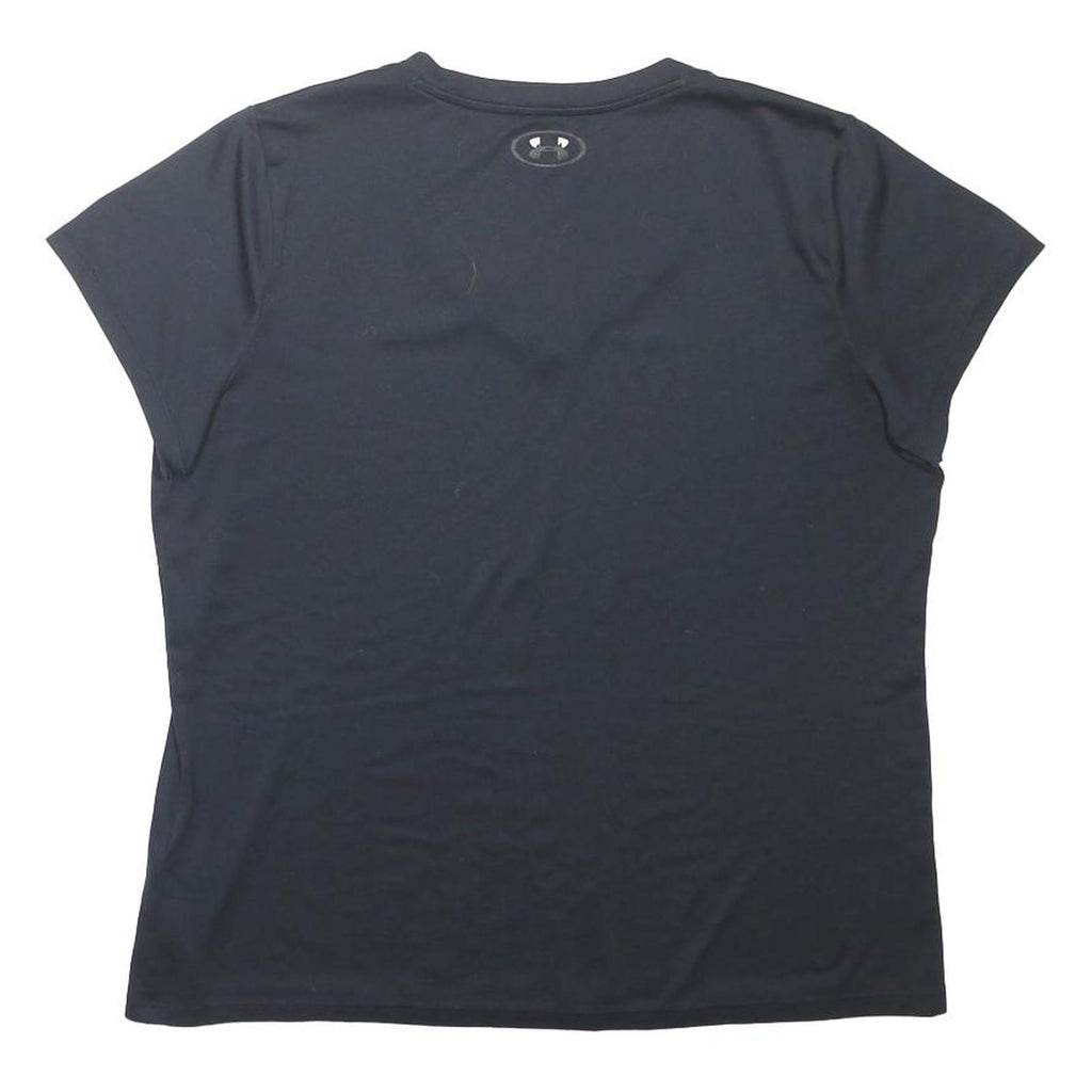 UNDER ARMOUR Womens Black Sports T-Shirt XL Short Sleeve V-Neck Performance