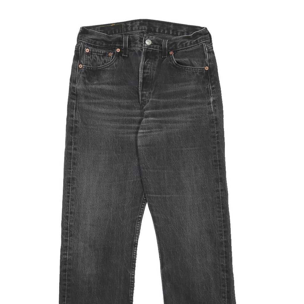 LEVI'S Mens Jeans Black Regular Straight Denim Medium W28 L30 Classic Fit Button