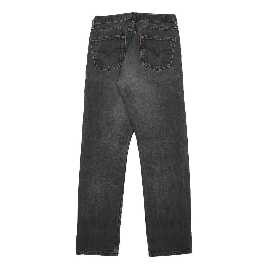 LEVI'S Mens Jeans Black Regular Straight Denim Medium W28 L30 Classic Fit Button