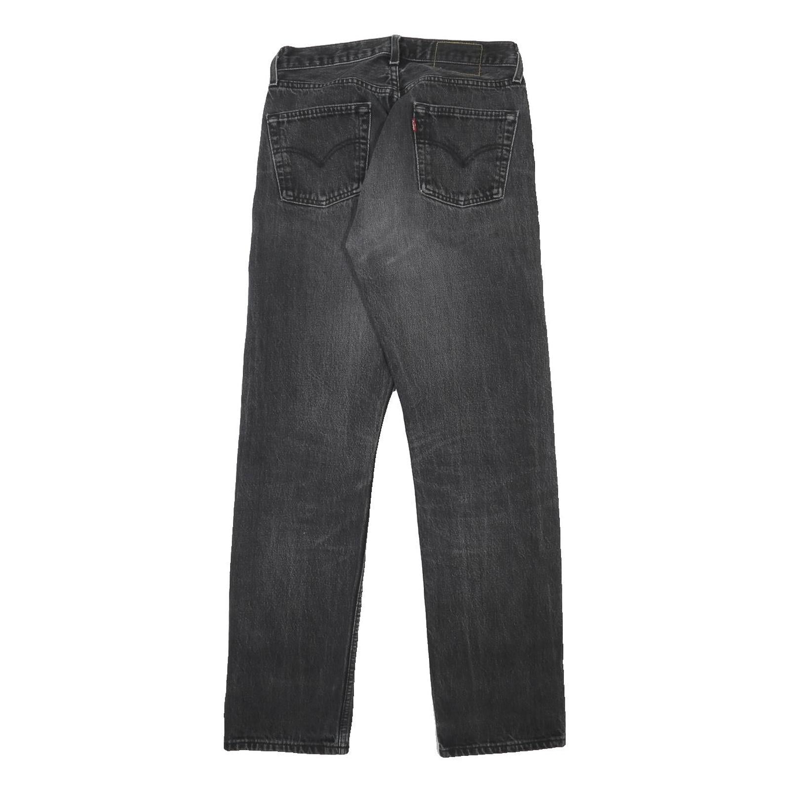 LEVI'S Mens Jeans Black Regular Straight Denim Medium W28 L30 Classic Fit Button