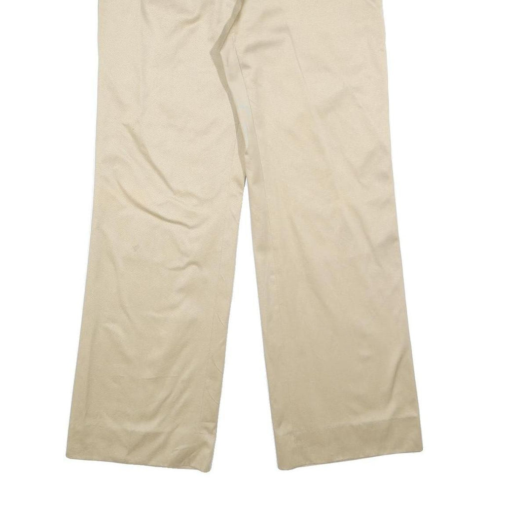GUCCI Mens Cotton Beige Relaxed Straight Trousers W32 L31 Classic Button Fly