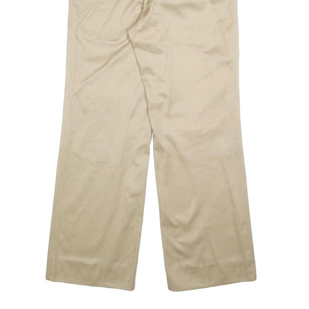 GUCCI Mens Cotton Beige Relaxed Straight Trousers W32 L31 Classic Button Fly