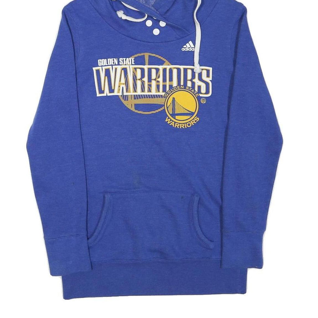 ADIDAS Womens Blue Golden State Warriors Pullover Hoodie S Cotton Blend