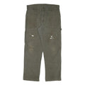 DICKIES Mens Cotton Blend Green Regular Fit Straight Leg Trousers W34 L30