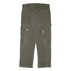 DICKIES Mens Cotton Blend Green Regular Fit Straight Leg Trousers W34 L30