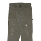 DICKIES Mens Cotton Blend Green Regular Fit Straight Leg Trousers W34 L30