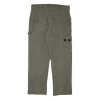DICKIES Mens Cotton Blend Green Regular Fit Straight Leg Trousers W34 L30