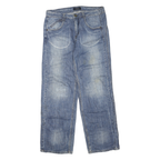 MARU Womens Blue Regular Straight Denim Medium W32 L31 Distressed Zip Jeans