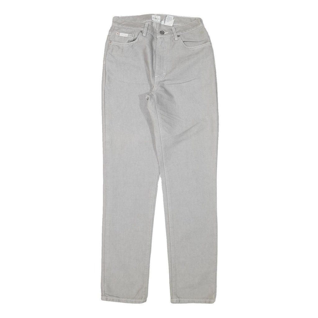 CALVIN KLEIN JEANS Womens Grey Regular Fit Straight Denim Woven W26 L31 Classic