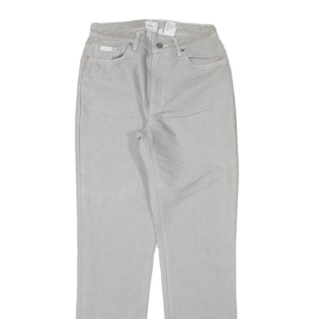 CALVIN KLEIN JEANS Womens Grey Regular Fit Straight Denim Woven W26 L31 Classic